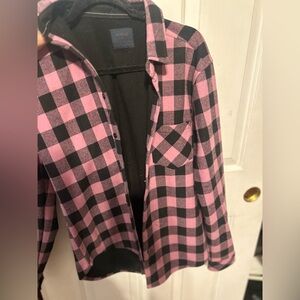 NOMAD flannel-jacket pink and black size medium